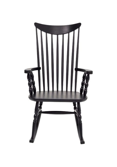 Willlow Rocker Ahşap Sallanır Sandalye Siyah