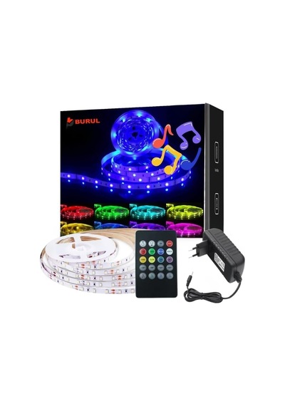 Rgb Şerit Led Işık Sb-6525, Müzik Ve Ses Duyarlı, Ritim Algılayan, Otomatik Renk Değiştiren, Oyun Odası, Tv Diğer 89831324