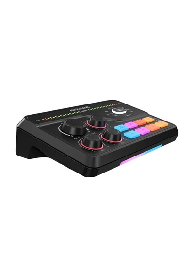 Fifine Ampligame Sc8 Usb Oyuncu Ses Mikseri Siyah