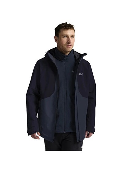 Jack Wolfskin Stonetraıl 3ın1 Jkt M Erkek Outdoor Montu 3'ü 1 Arada A66291-c0412 Lacivert