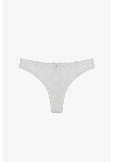 Penti Kırık Beyaz Lace Dantel Tanga Külot