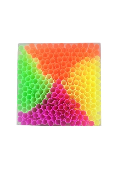Fosforlu Pipet 24 Cm 225 Li Karışık Renk Kafe Tipi Renkli Uzun Pipet Diğer