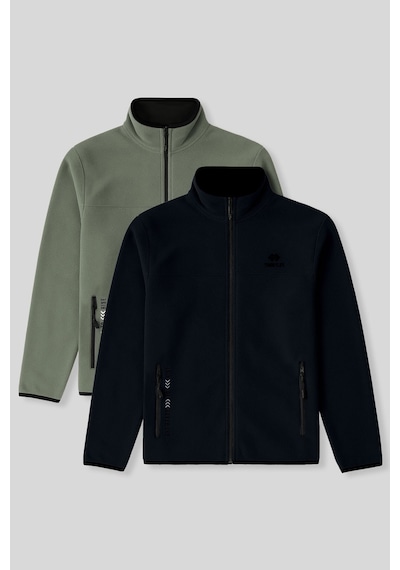 Tommy Life Standart Kalıp Dik Yaka 2li Paket Lacivert-çağla Erkek Polar Sweatshirt - 87992 Lacivert - Yeşil