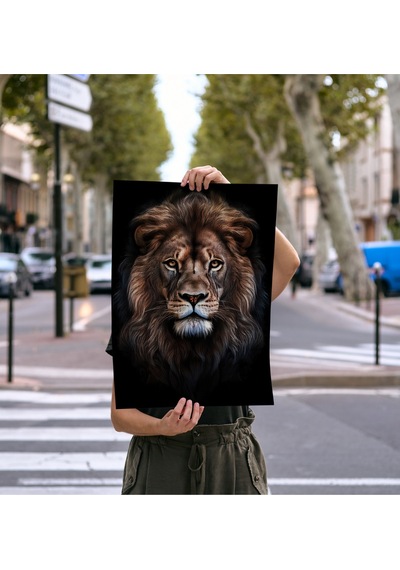 Çerçevesiz Poster - Dijital Baskı - Aslan