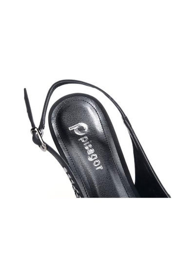 Pisagor Ps-32150 Kadın 7 Cm Arkası Açık Abiye Stiletto Ayakkabı siyah