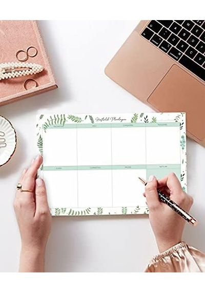 3'lü Yaprak Desenli Masaüstü Planlayıcı Set