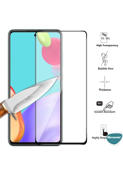 Microsonic Samsung Galaxy Uyumlu A56 Tam Kaplayan Temperli Cam Ekran Koruyucu