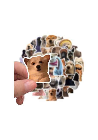 Sevimli Köpek Sticker Seti Laptop Ajanda Notebook Tablet Telefon Defter Etiket Bullet Journal Diğer
