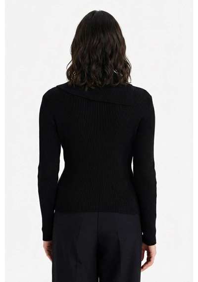 Defacto Slim Fit Dar Kesim Hırka G9075ax25wnbk81 Siyah-bk81