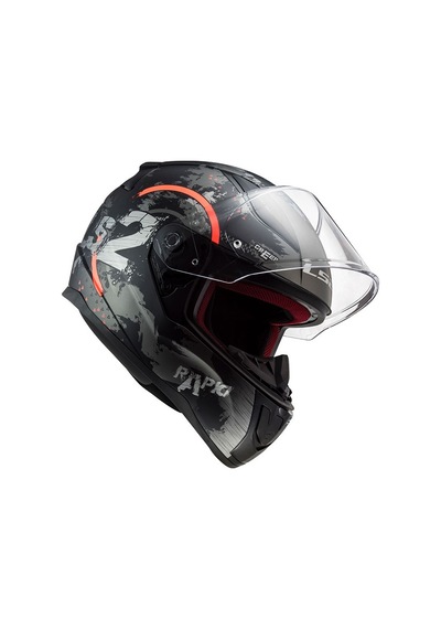 Ls2 Rapıd Cırcle Mat Tıtanıum Turuncu Kask