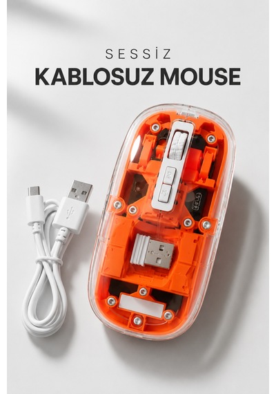 Kablosuz Mouse Fare 5.0 Bluetooth Bağlantılı Usb Girişli Tkndhmngo Çok Renkli Diğer