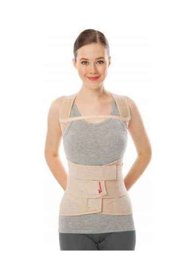 Unisex Bej Elastik Dorso Lomber Korse Çok Renkli
