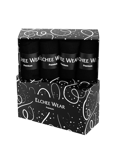Elchee Wear Elchee Organik Bambu Erkek Çorap 4'lü Siyah