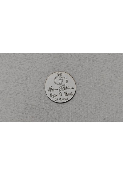 6 CM Yüzüklü Magnet Söz Nişan Nikah Düğün 25 Adet