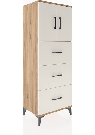 Hyperion Dolap 2 Raflı 3 Çekmeceli 2 Kapaklı 60x44x163 Çam-aytaşı Atlas Çam