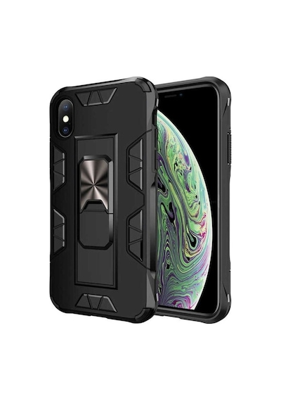 Apple Uyumlu iPhone Xs Max 6.5 Kılıf Zore Volve Kapak Siyah