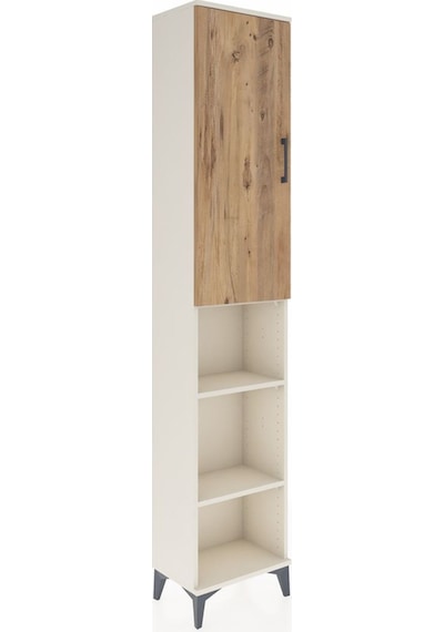 Arges Dolap 4 Raflı Tek Kapaklı Tek Askılı 44x30x221 Aytaşı-çam Aytaşı