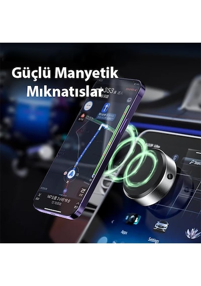 Polham Universal Süper Manyetik Vakum Adsorpsiyonlu Araç İçi Telefon Tutucu, Masaüstü, Duvar, Ayna, Uyumlu Tutucu