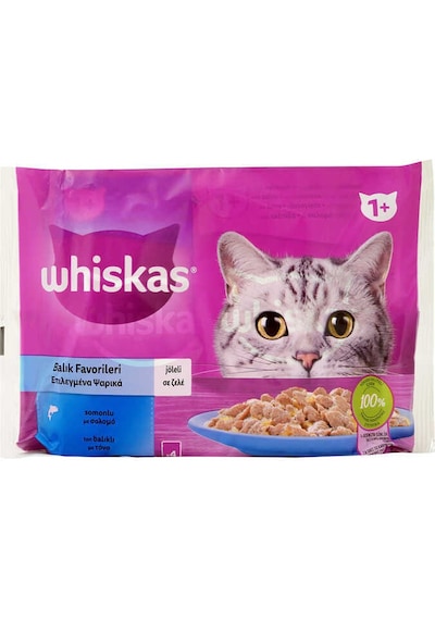 Whiskas Balık Favorileri Somonlu Ton Balıklı 85grx4 Lü Paket