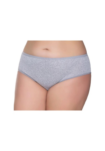 12 Li Paket Sedef Yıldız Bayan Büyük Beden İnce Lastik Külot 1047 Gri