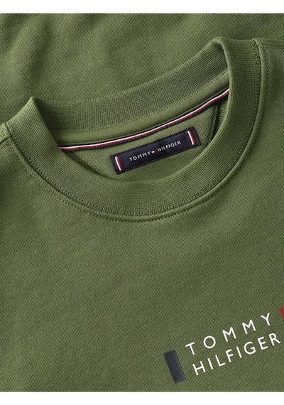 Tommy Hilfiger Brand Love Sweatshırt Erkek Yeşil Sweatshirt - Mw0mw41428