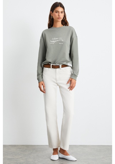 Ethıquet RONJA Kadın Açık Yeşil Sweatshirt