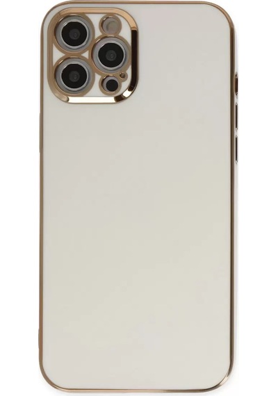 Newface Apple iPhone Uyumlu  12 Pro Max Kılıf Volet Silikon - Beyaz