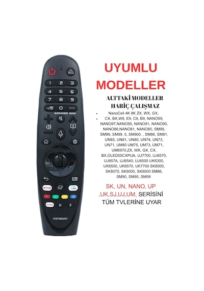 Sihirli Kumanda Ses Komutlu Ve Air Mouseli Mr20, Mr19, Mr18 Uyumlu, A Kalite