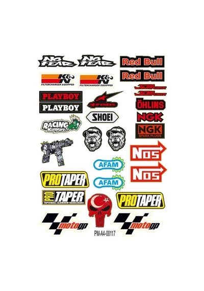 Sticker Seti Nofear Karışık Sponsor Grenaj Kaplama 01 Nötr