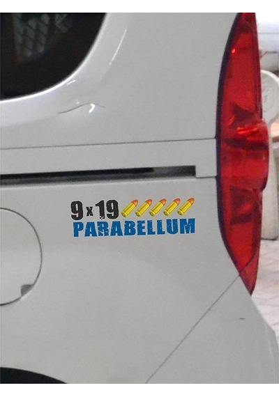 9x19 Parabellum Folyo Etiket - 21 X 7 Cm