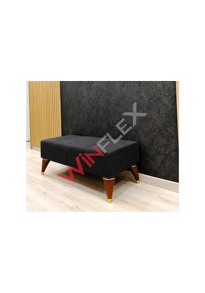 Winflex Çok Amaçlı Dekoratif Puf 38 X 100cm Siyah Renk