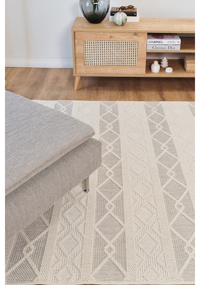 Kaşmir Halı 7/24 İskandinav Larus Grey 80x150 CM Salon Mutfak Halısı Yolluk Kilim