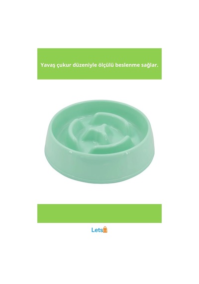 Yavaş Yeme Kabı 175 Ml Mor, Mavi, Yeşil, Pembe Çok Renkli