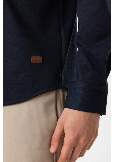 Backandbond Koyu İndigo Regular Fit Örme Gömlek Koyu Indigo
