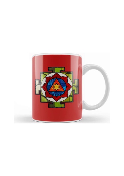 Ganesha Yantra Kupa Bardak Porselen Karışık