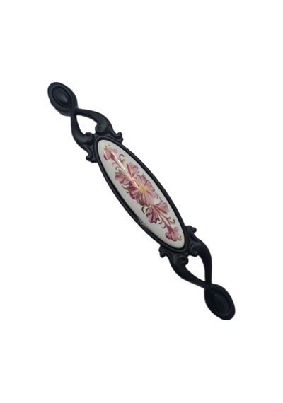 Miray 96 Mm Metal Siyah Porselen Motif Desenli / 5 Adet Siyah