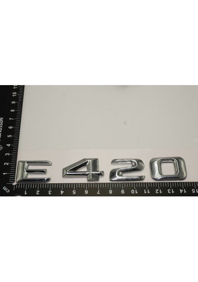 Benz E420 Bagaj Krom Metal 3M 3D Yazı Logo