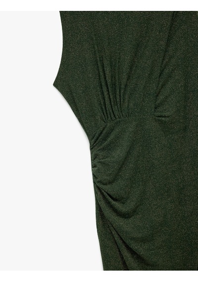 Koton Slim Fit Bisiklet Yaka Drapeli Kolsuz Midi Boy Simli Kalem Elbise Yeşil 6wak80049uk Fıstık Yeşili Koton Slim Fit Bisiklet Yaka Drapeli Kolsuz Midi Boy Simli Kalem Elbise Yeşil 6wak80049uk Fıstık Yeşili
