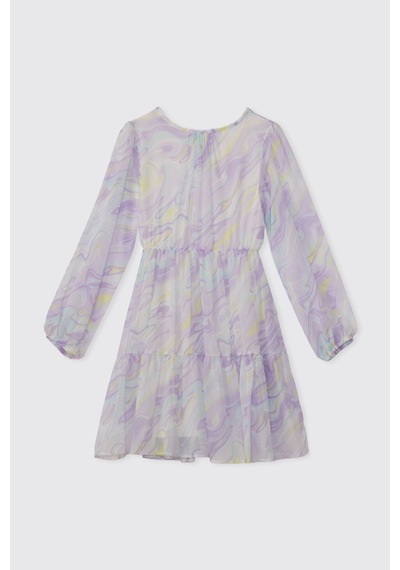 Panço Kız Çocuk Lila Elbise 2611gk26060 Mor