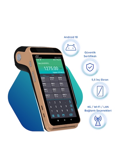 Pax A910sf Android Yazar Kasa Pos - Temassız Ödeme, 4g Ve Wi-fi Destekli