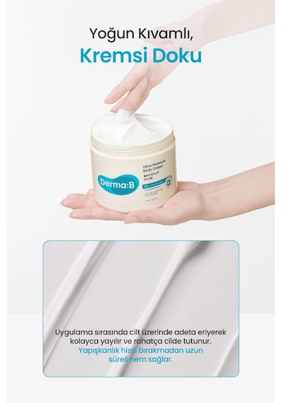 Aşırı Kuru Ciltlere Uzun Süre Yoğun Nem Sağlayan Vücut Kremi Derma:b Ultra Moisture Body Cream
