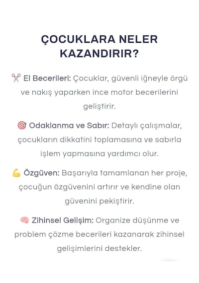 Eğitici Keçe Dikiş Seti