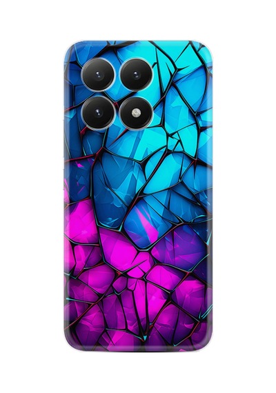 Xiaomi 15t Kılıf Limited Resimli Mavi Ve Pembe Kırık Cam 220