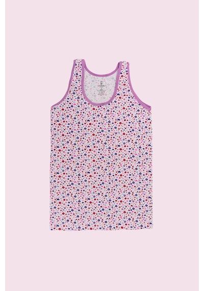 Ceylanoğlu 6'lı Likralı Empirme Kız Çocuk Geniş Kız Atlet-348 Çok Renkli