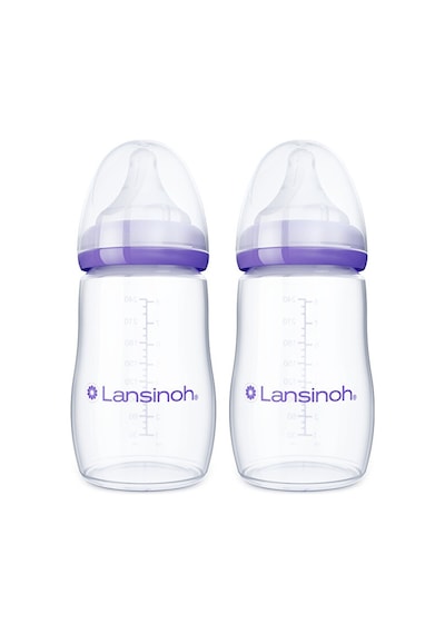 Lansinoh® 2 X 240 ML Biberon ve NaturalWave® Biberon Emziği (3 Ay+)