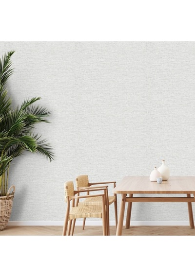 Adawall Muse Koleksiyonu- 25108-1 Açık Gri Doğal Taş Görünümlü Duvar Kağıdı 1.06x15.6m, 16.5m²