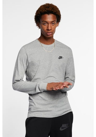 Nike Nsw Club Tee Erkek Uzun Kollu Spor Tişört Gri