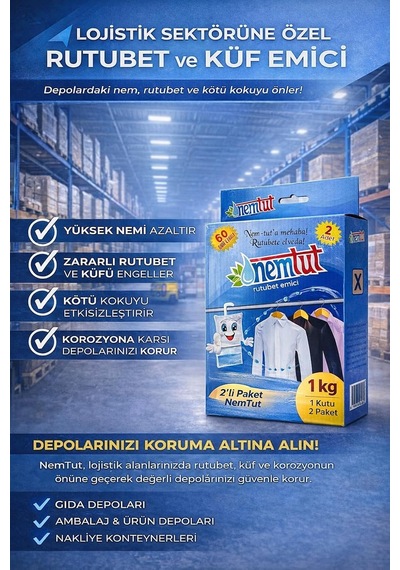 Rutubet Emici Nem Alıcı Koku Ve Küf Giderici 1 Kg 2 Adet Nem Tutucu Diğer
