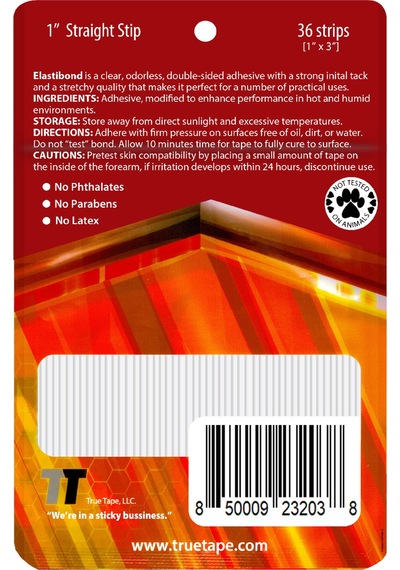 True Tape Elastibond Protez Saç Bandı 36 Adet Düz (2.5Cm X 7.5Cm)