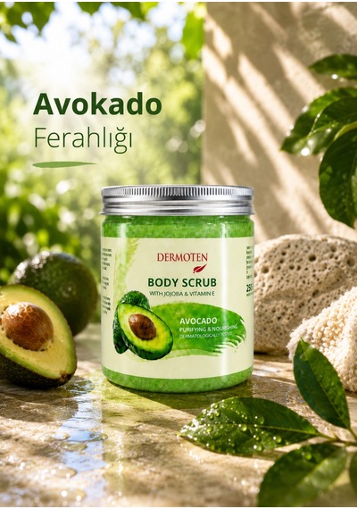 Body Scrub Avokado Özlü Besleyici Arındırıcı Nemlendirici Vücut Peelingi 250 Ml